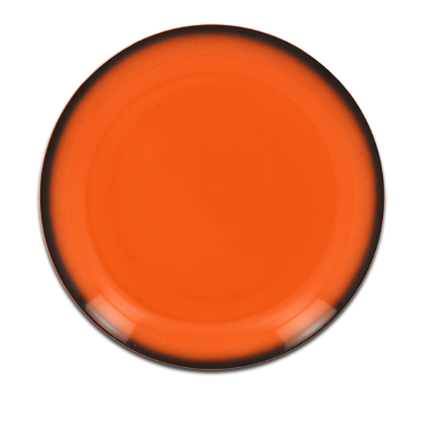 Тарелка круглая плоская оранжевая RAK Porcelain «Lea», D=27 см