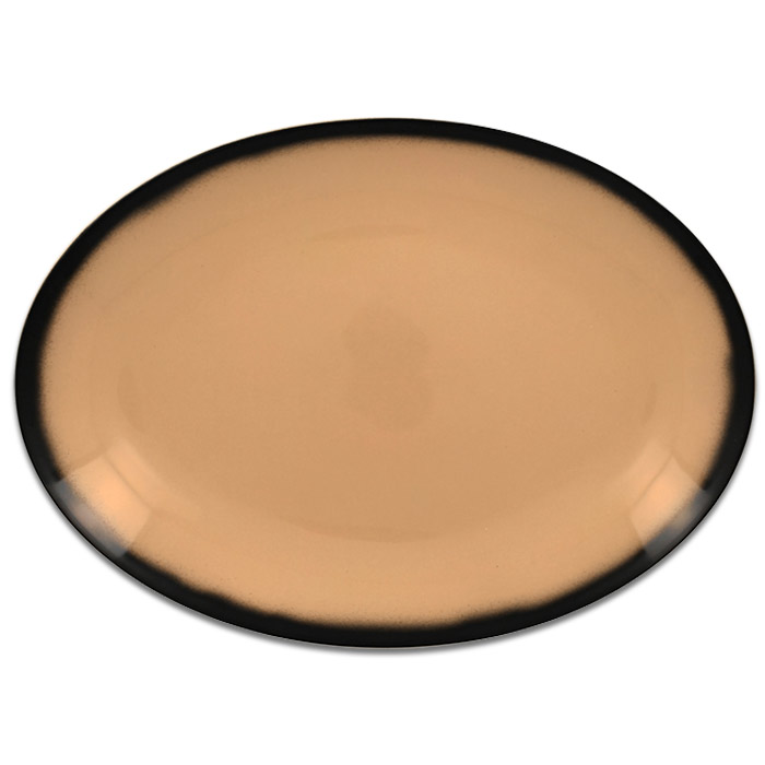 Тарелка овальная плоская бежевая RAK Porcelain «Lea», 36x27 см