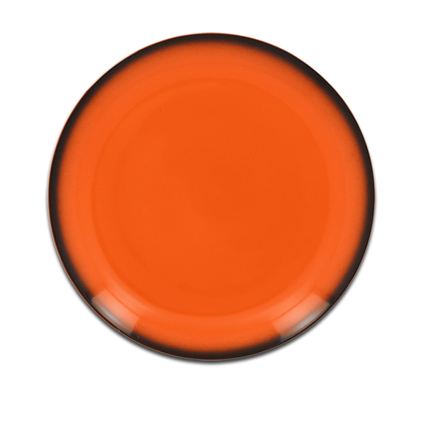 Тарелка круглая плоская оранжевая RAK Porcelain «Lea», D=24 см