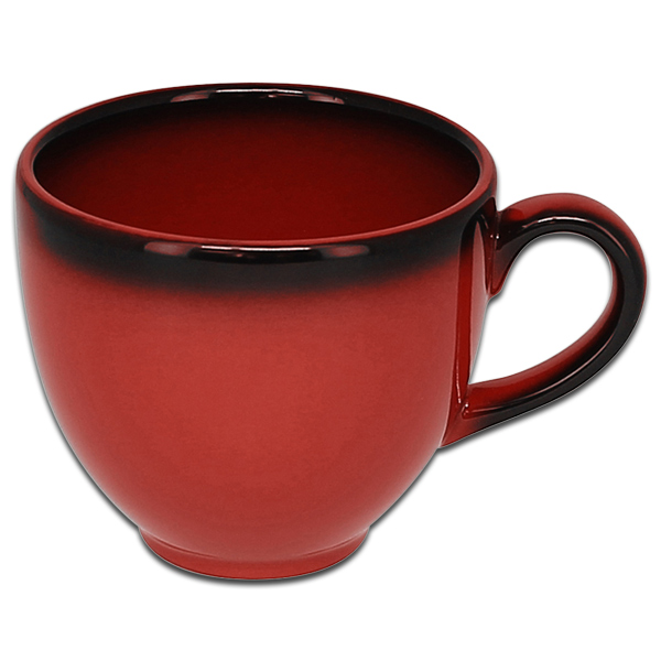 Чашка круглая красная RAK Porcelain «Lea», 280 мл