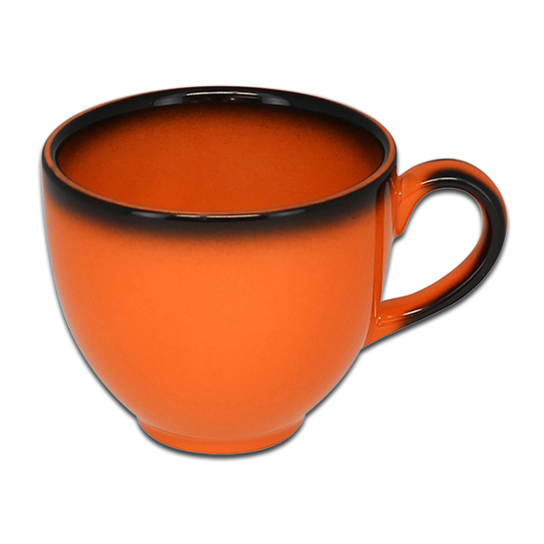Чашка круглая оранжевая RAK Porcelain «Lea», 200 мл