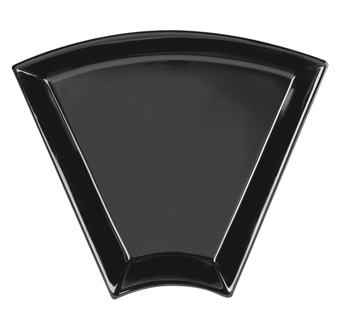 Тарелка черная сегмент 30х26см. RAK Porcelain «B.Concept»