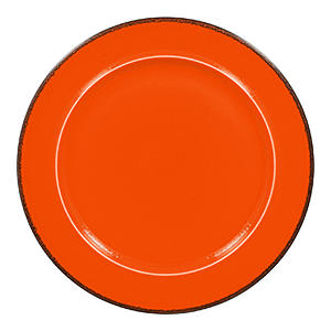 Тарелка d=24см цвет черный/оранжевый RAK Porcelain «Fire»