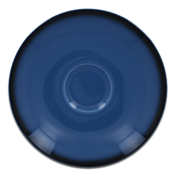 Блюдце круглое синее RAK Porcelain «Lea», D=15 см