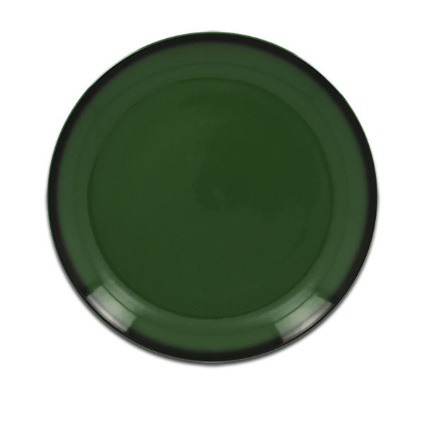Тарелка круглая плоская зеленая RAK Porcelain «Lea», D=27 см
