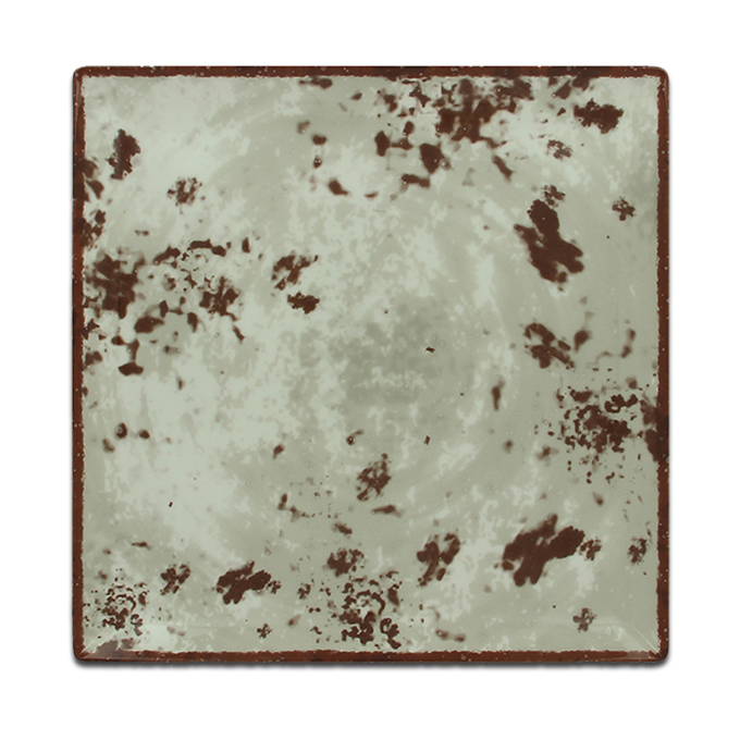 Тарелка квадратная плоская серая RAK Porcelain «Peppery», 27x27 см