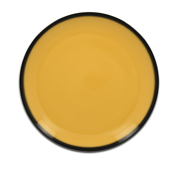 Тарелка круглая плоская желтая RAK Porcelain «Lea», D=24 см