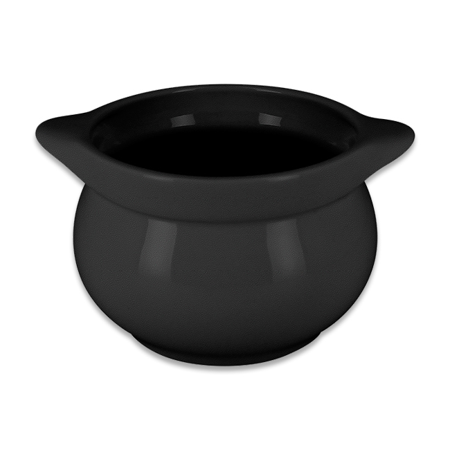 Емкость для запекания без крышки черная RAK Porcelain «Chefs Fusion Volcano», D=10,6 см, 450 мл