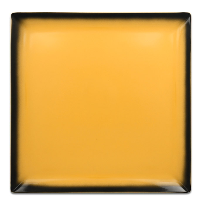 Тарелка квадратная плоская желтая RAK Porcelain «Lea», 30x30 см
