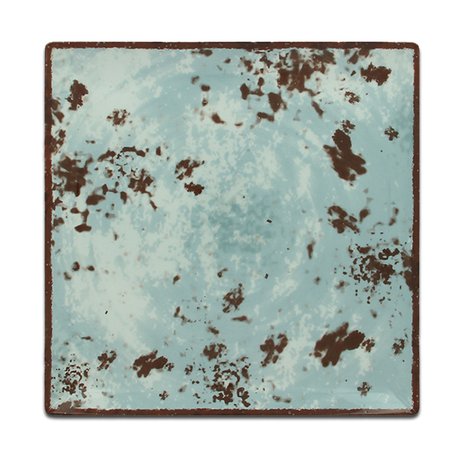 Тарелка квадратная плоская голубая RAK Porcelain «Peppery», 27x27 см