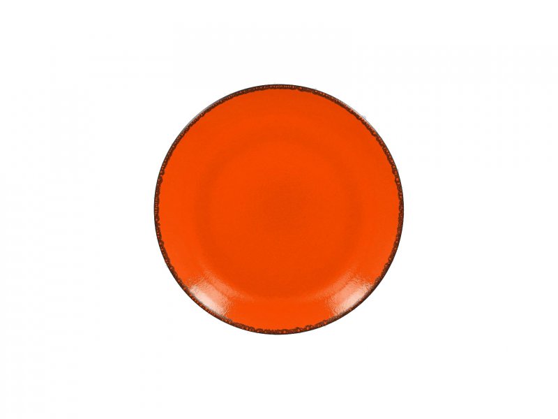 Тарелка "Coupe" d=24см цвет черный/оранжевый RAK Porcelain «Fire»