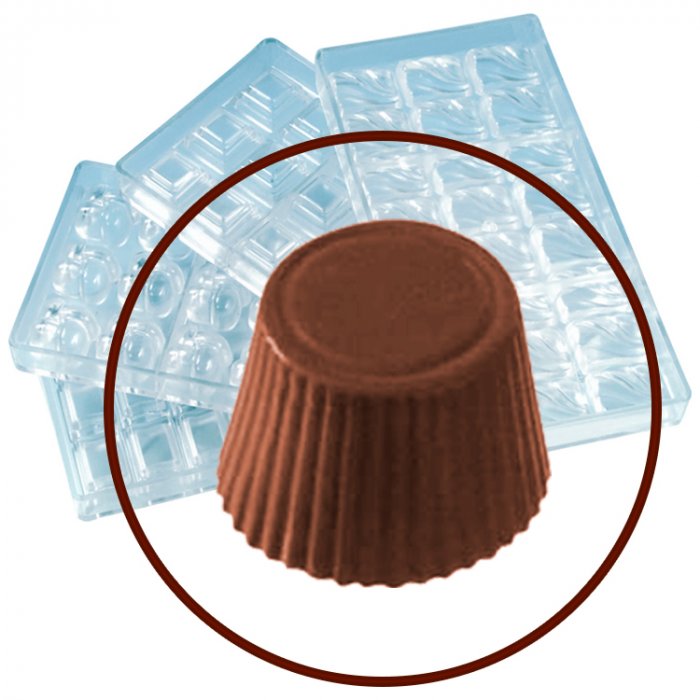 Форма кондитерская для шоколадных конфет «Мороженое» из 21 ячеек по 2.4x1.6x1.6 см п/к WAS, 27.5х13.