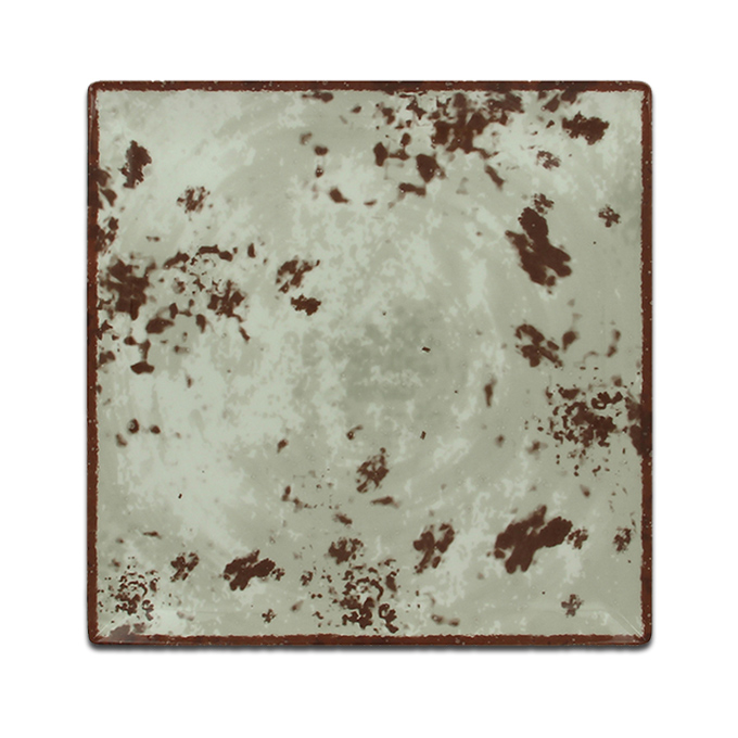 Тарелка квадратная плоская серая RAK Porcelain «Peppery», 24,5x24,5 см
