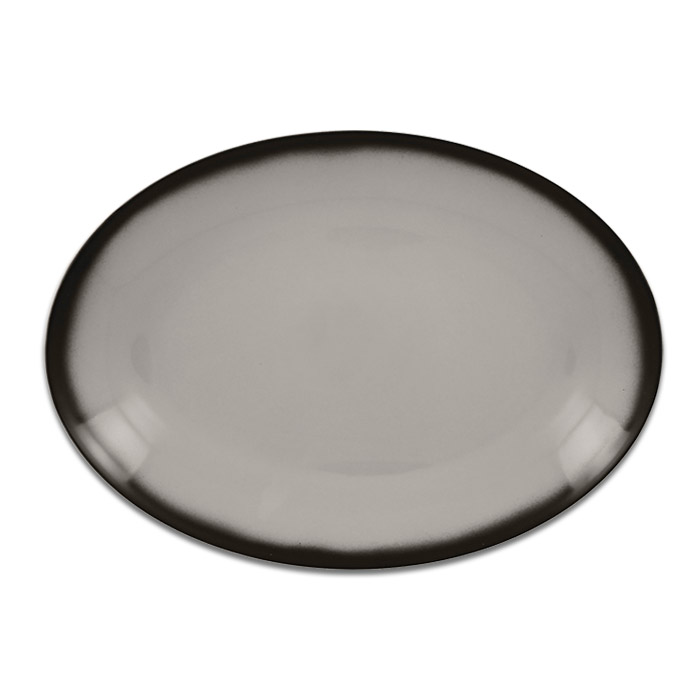 Тарелка овальная плоская серая RAK Porcelain «Lea», 26x19 см