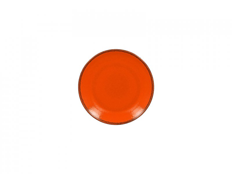 Тарелка "Coupe" d=18см цвет черный/оранжевый RAK Porcelain «Fire»