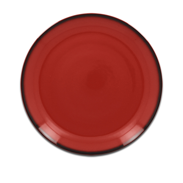 Тарелка круглая плоская красная RAK Porcelain «Lea», D=24 см