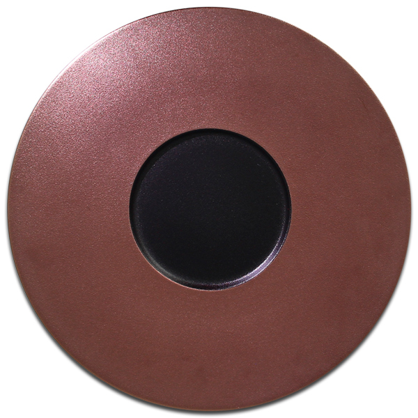 Тарелка круглая плоская с бронзовым бортом RAK Porcelain «Metalfusion», D=29 см