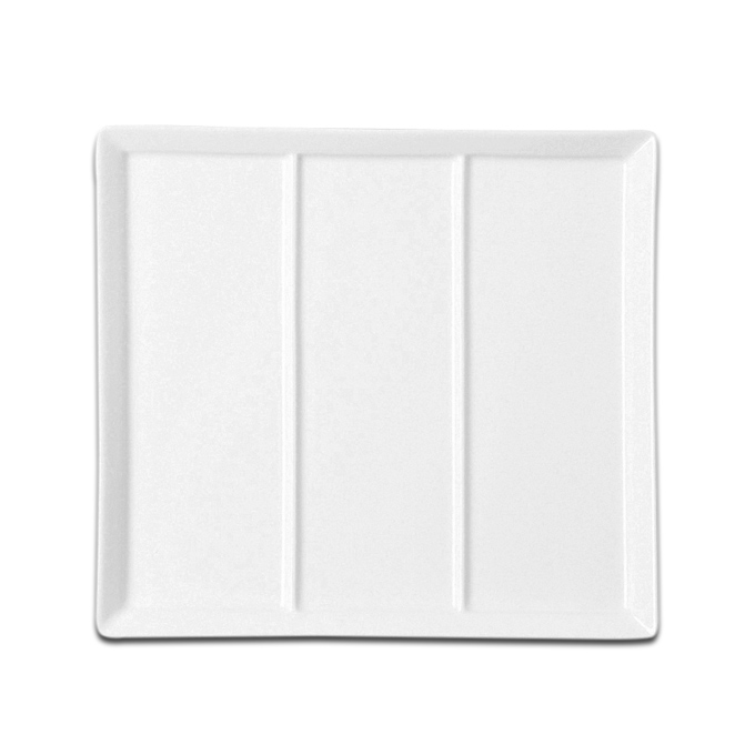 Тарелка прямоугольная из 3-х секций RAK Porcelain «Minimax», 19x17 см