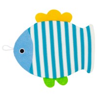 Детская мочалка-варежка в форме рыбки