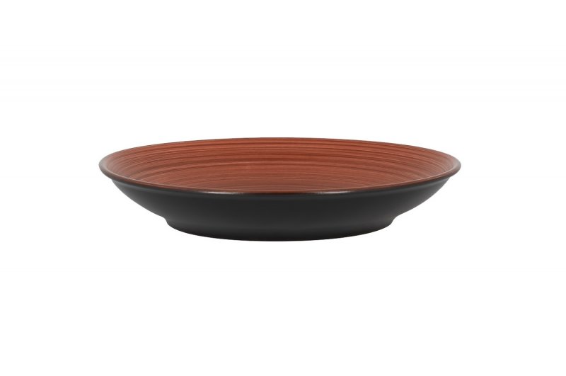 Тарелка "Coupe", глубокая коричневая Trinidad Rak Porcelain, D=28, 1.25л
