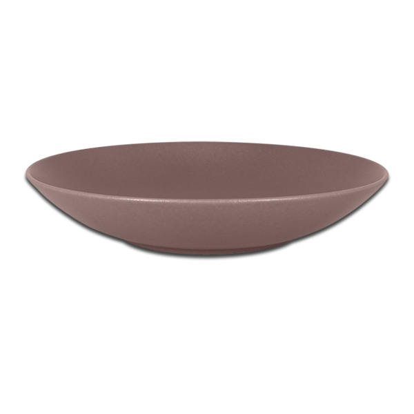Тарелка "Coupe" круглая глубокая коричневая RAK Porcelain «NeoFusion Mellow», D=23 см