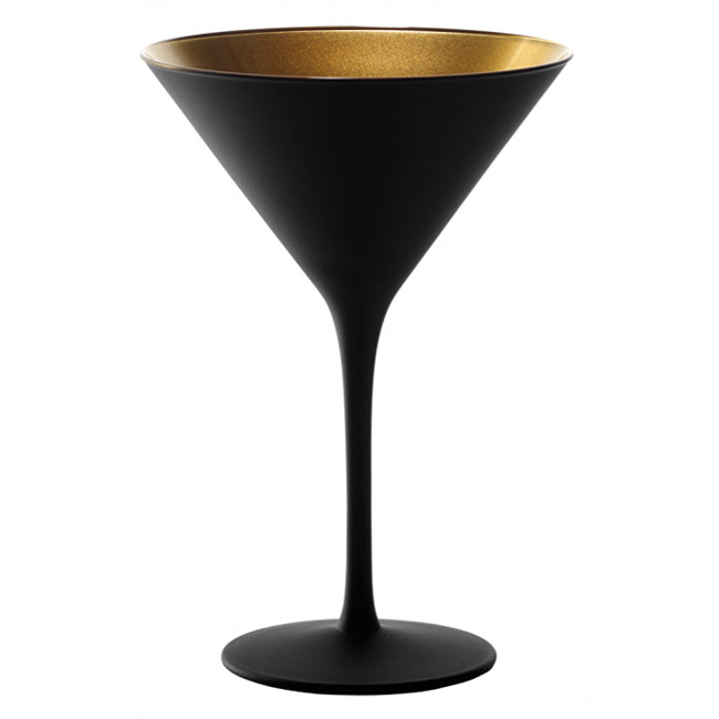 1400025EL096 Бокал для коктейля снаружи черный внутри золотой h=172мм объем 240мл Stolzle «Elements»
