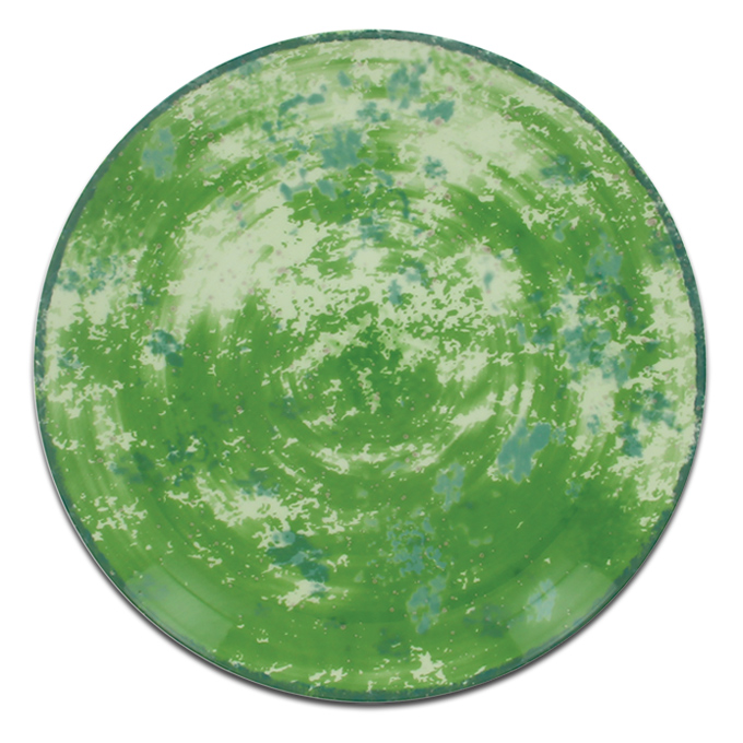 Тарелка круглая зеленая RAK Porcelain «Peppery», D=24 см