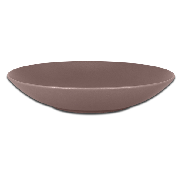 Тарелка "Coupe" круглая глубокая коричневая RAK Porcelain «NeoFusion Mellow», D=26 см