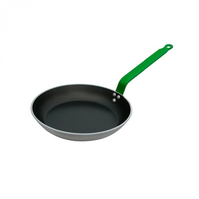 Сковорода алюминиевая с зеленой ручкой de Buyer «Choc 5», D=20 см, H=3 см
