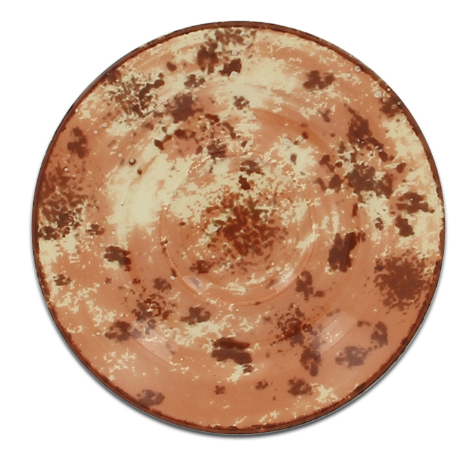 Блюдце круглое коричневое RAK Porcelain «Peppery», D=15 см