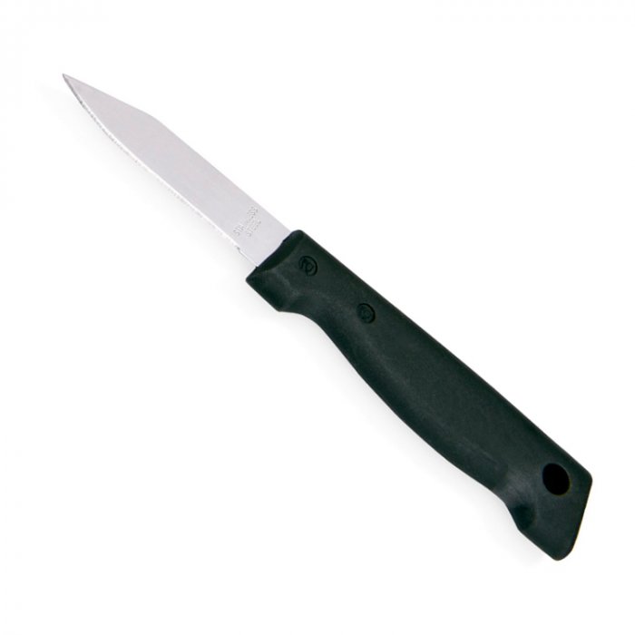 Нож кухонный для овощей с черной пластиковой ручкой WAS, L=7,5 см