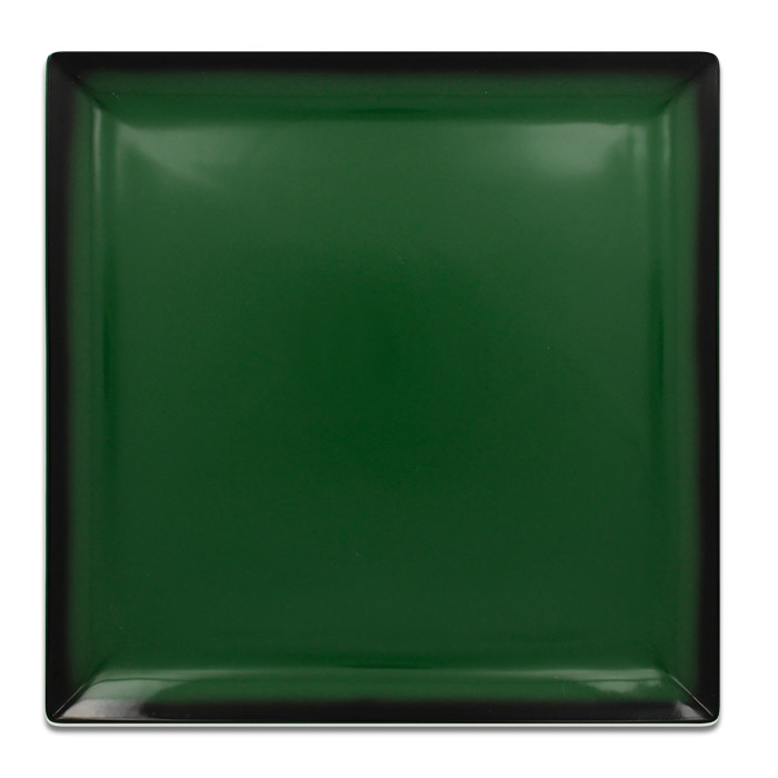 Тарелка квадратная плоская зеленая RAK Porcelain «Lea», 30x30 см