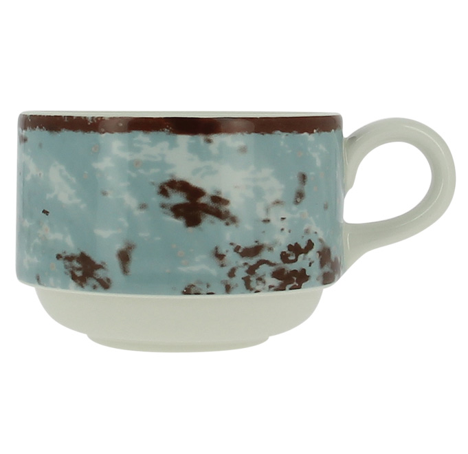 Чашка круглая штабелируемая голубая RAK Porcelain «Peppery», 230 мл
