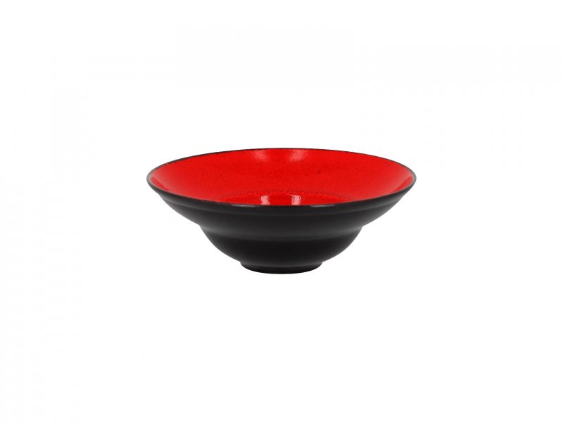 Тарелка круглая "Gourmeet" d=23см цвет черный/красный RAK Porcelain «Fire»