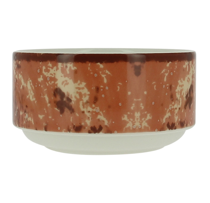 Салатник круглый штабелируемый коричневый RAK Porcelain «Peppery», 480 мл