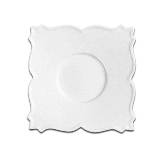 Блюдце квадратное RAK Porcelain «White Gold», 12x12 см