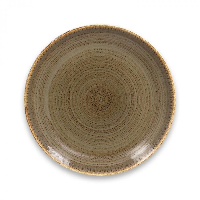 Тарелка "Coupe" круглая плоская Alga RAK Porcelain «TWIRL», D=24 см