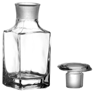 Бутылочка с пробкой 5х5 h=12.5см. объем 120мл. стекло прозрачное Zieher,Германия Цена за 3шт.