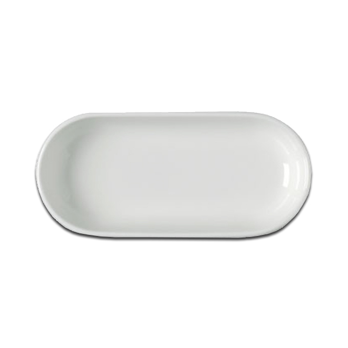 Тарелка прямоугольная с закругленными краями RAK Porcelain «Minimax», 17x8 см