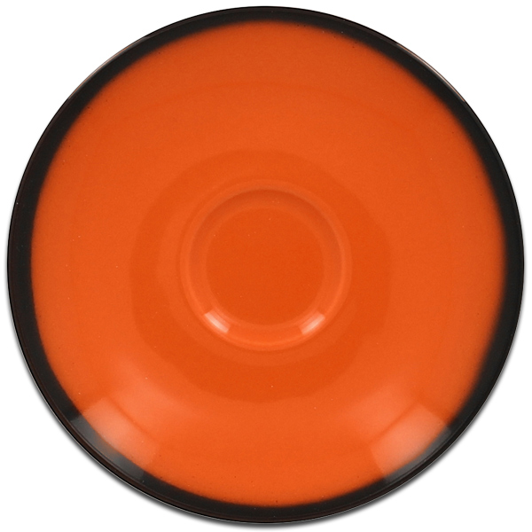 Блюдце круглое оранжевое RAK Porcelain «Lea», D=17 см