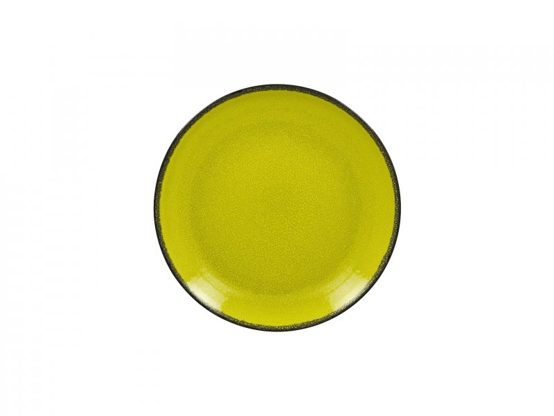 Тарелка "Coupe" d=24см цвет черный/зеленый RAK Porcelain «Fire»