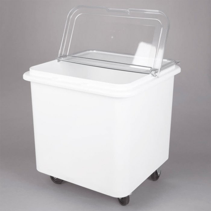 Контейнер для ингредиентов с ковшом на колесах белый Rubbermaid «ProSave», 109 л