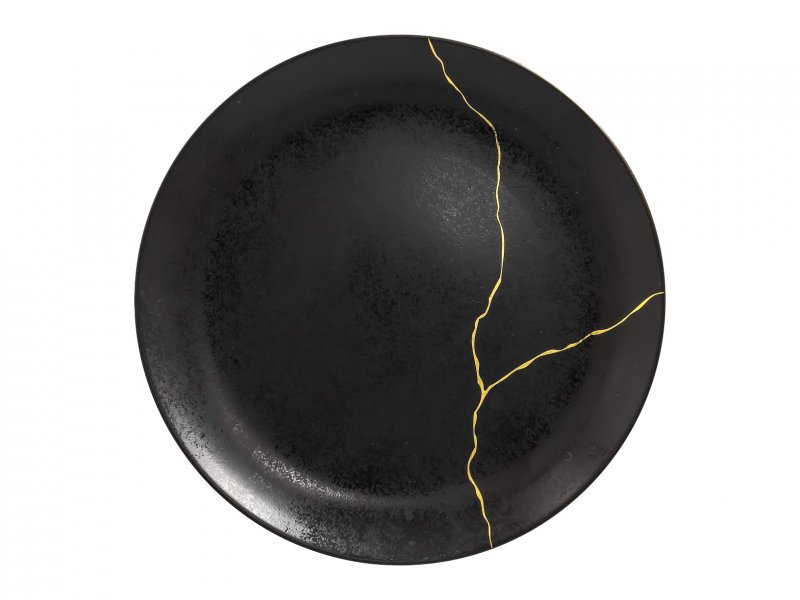 Тарелка "Coupe"круглая d=31см с золотой полосой  RAK Porcelain «Kintzoo»