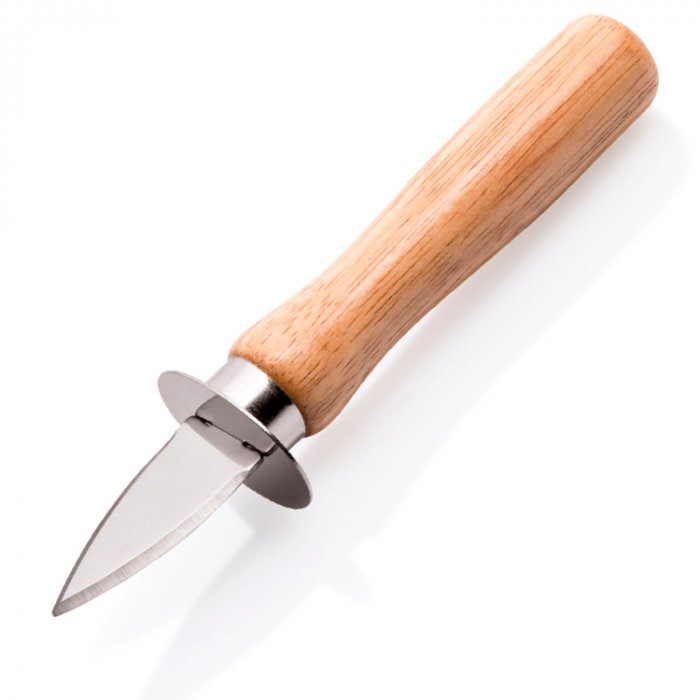 Нож для вскрытия устриц с деревянной ручкой нерж WAS, L=17 см