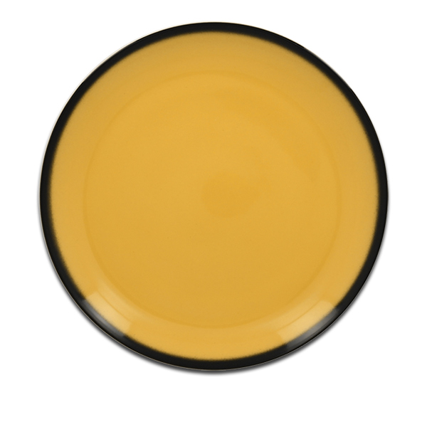 Тарелка круглая плоская желтая RAK Porcelain «Lea», D=27 см