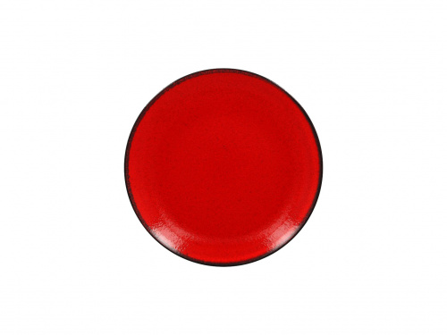 Тарелка "Coupe" d=24см цвет черный/красный RAK Porcelain «Fire»