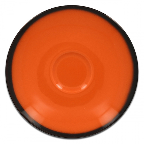 Блюдце круглое оранжевое RAK Porcelain «Lea», D=15 см