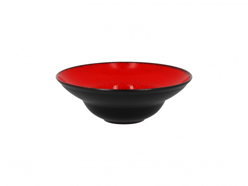 Тарелка круглая "Gourmeet" d=26см цвет черный/красный RAK Porcelain «Fire»