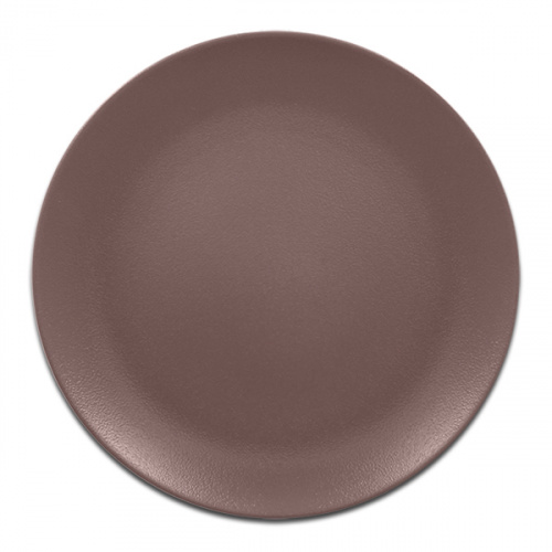 Тарелка круглая плоская коричневая RAK Porcelain «NeoFusion Mellow», D=24 см