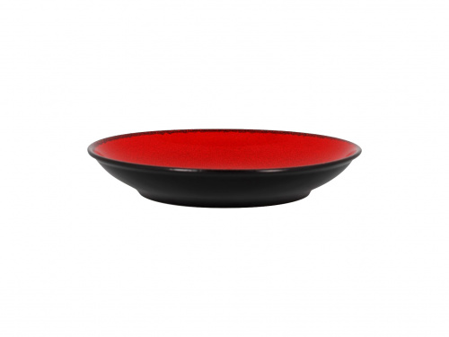 Тарелка "Coupe" глубокая объем 1.25л d=28см цвет черный/красныйRAK Porcelain «Fire»